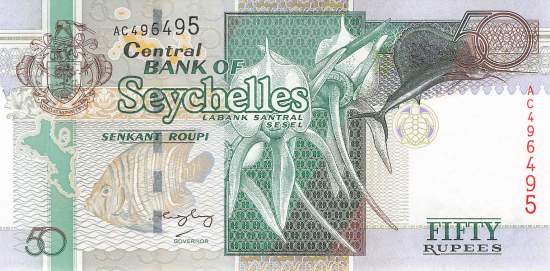 50 Rupees p.39A Seychellen
